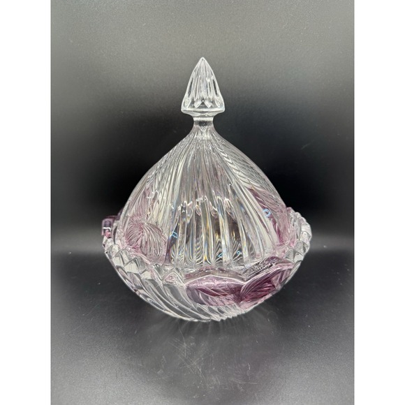 Other - Vintage Anna Hutte Bleikristal Crystal Candy Dish, Decorative Glass Dish & Lid